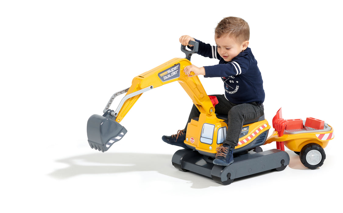 Falk Bagger mit klappbarem SItz, Anhänger und Sandspielzeug