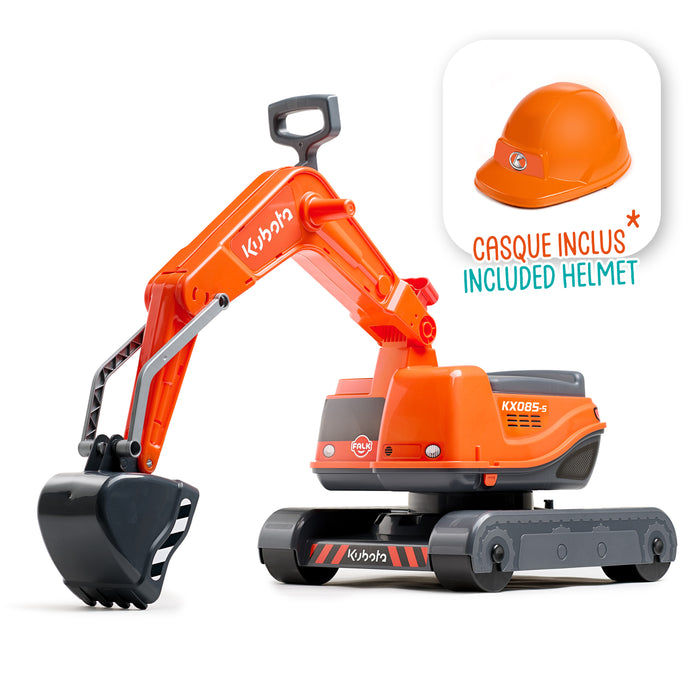 Sitzbagger Kubota mit klappbarem Sitz und Helm