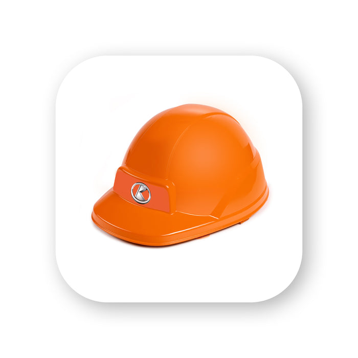 Sitzbagger Kubota mit klappbarem Sitz und Helm