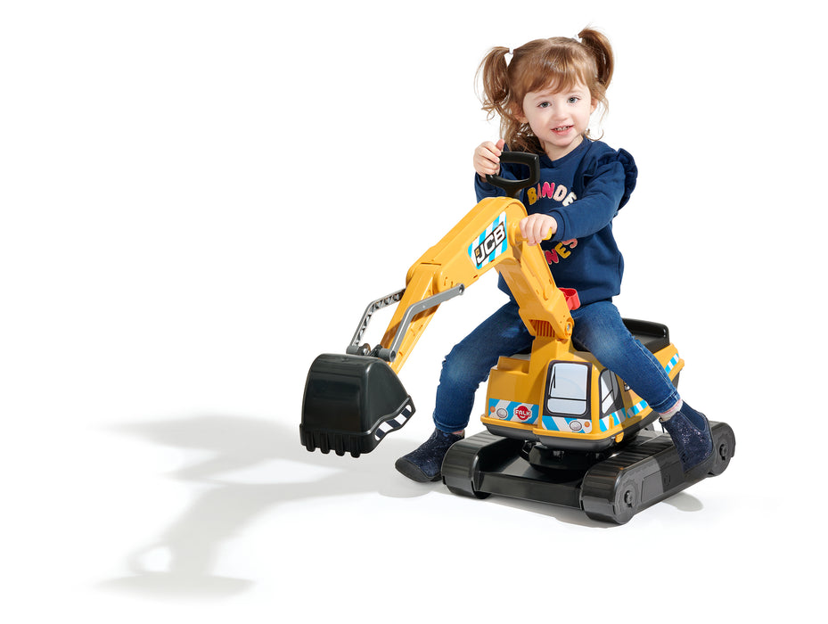 Sitzbagger JCB mit klappbarem Sitz und Helm