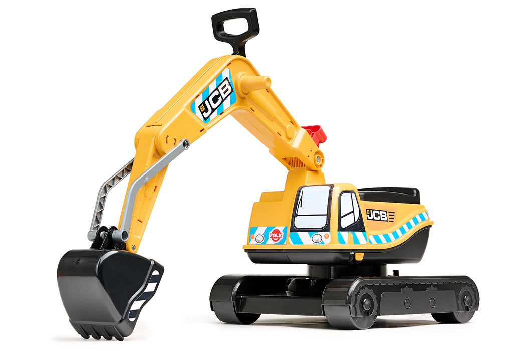Sitzbagger JCB mit klappbarem Sitz und Helm