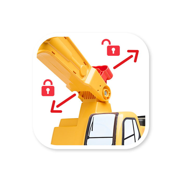 Reifenbagger JCB mit klappbarem Sitz und Helm