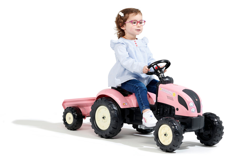 Country Star Traktor mit Anhänger - Pink