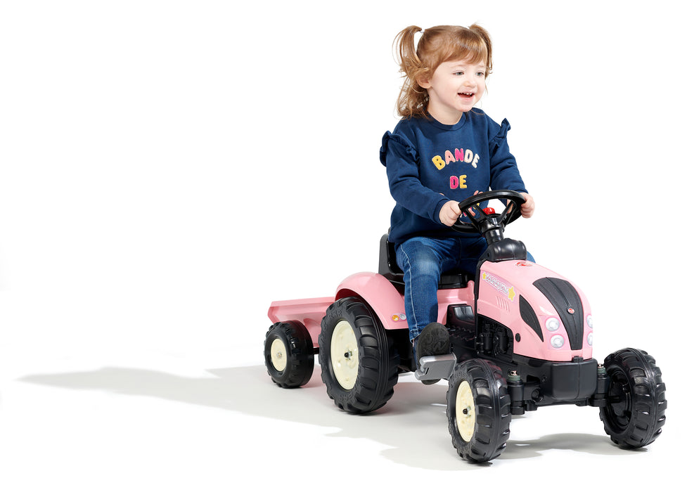 Country Star Traktor mit Anhänger - Pink