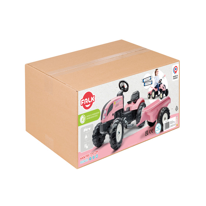 Country Star Traktor mit Anhänger - Pink