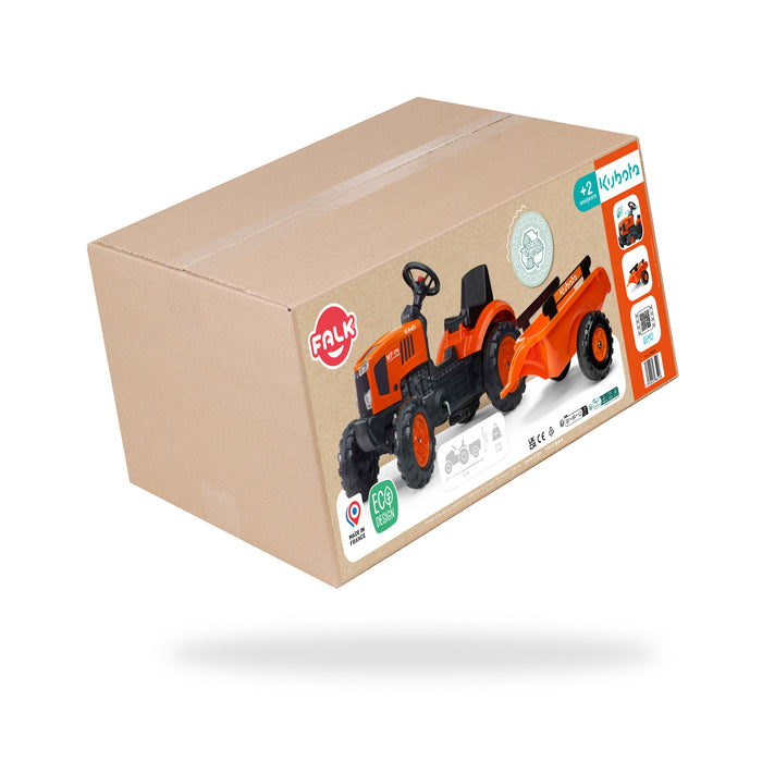Trettraktor Kubota mit Anhänger