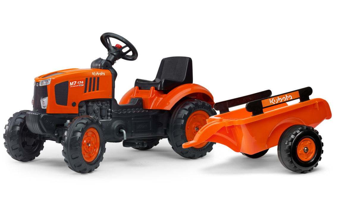 Trettraktor Kubota mit Anhänger