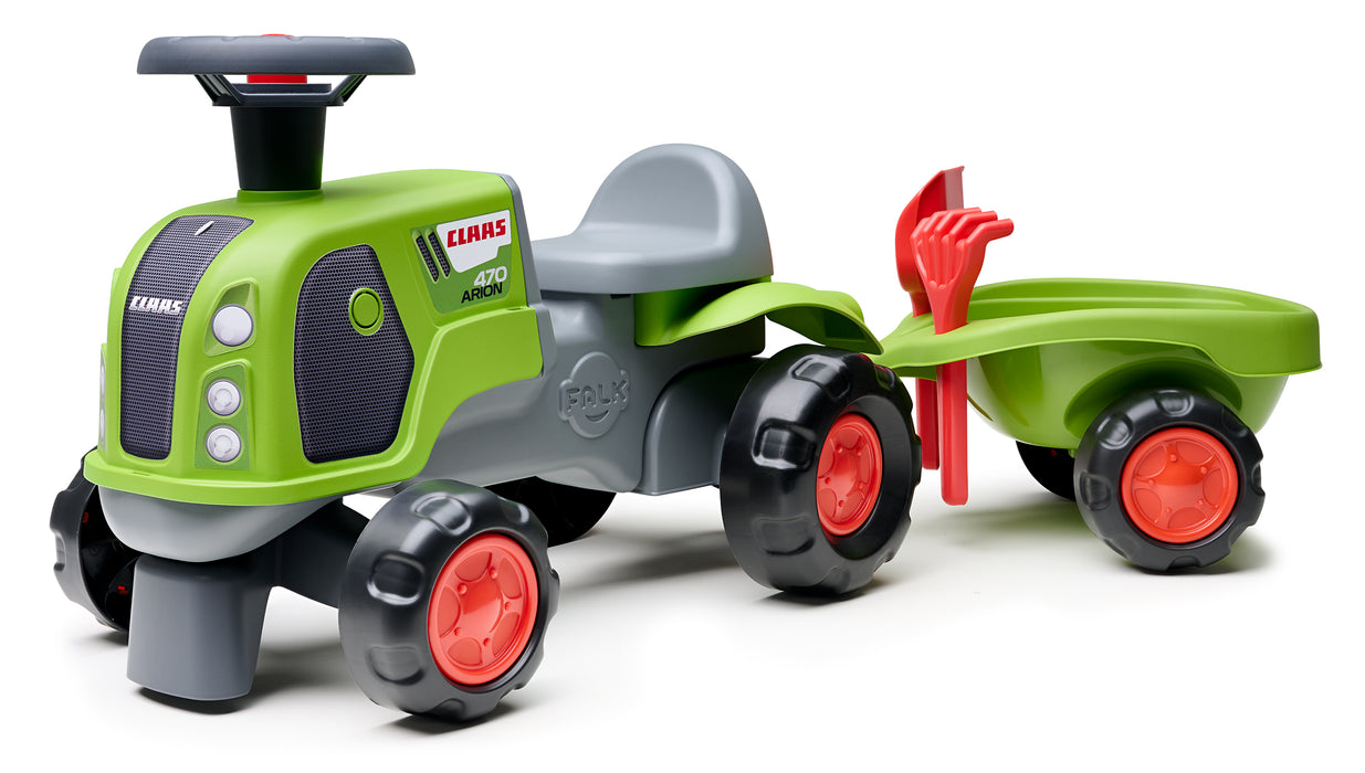 BabyClaas Lauftraktor mit Anhänger, Schaufel und Rechen