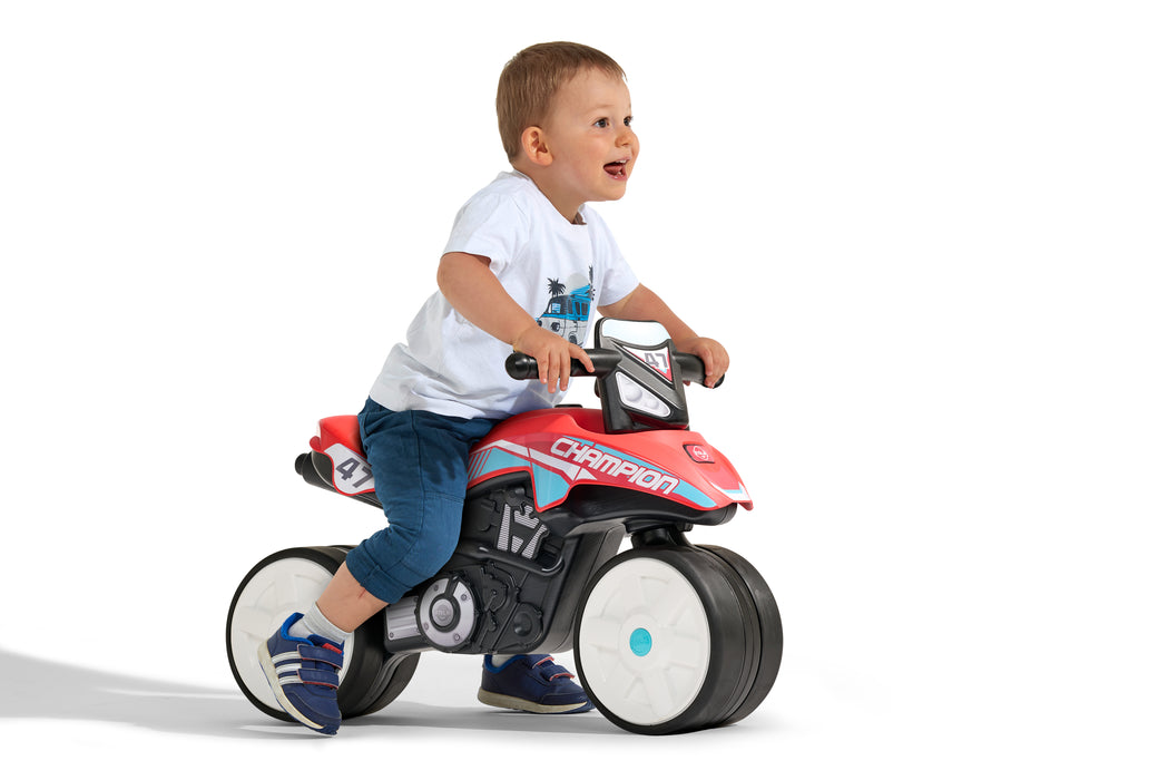 Falk Racing Team Motorrad mit Flüsterreifen - rot (2-5 Jahre)