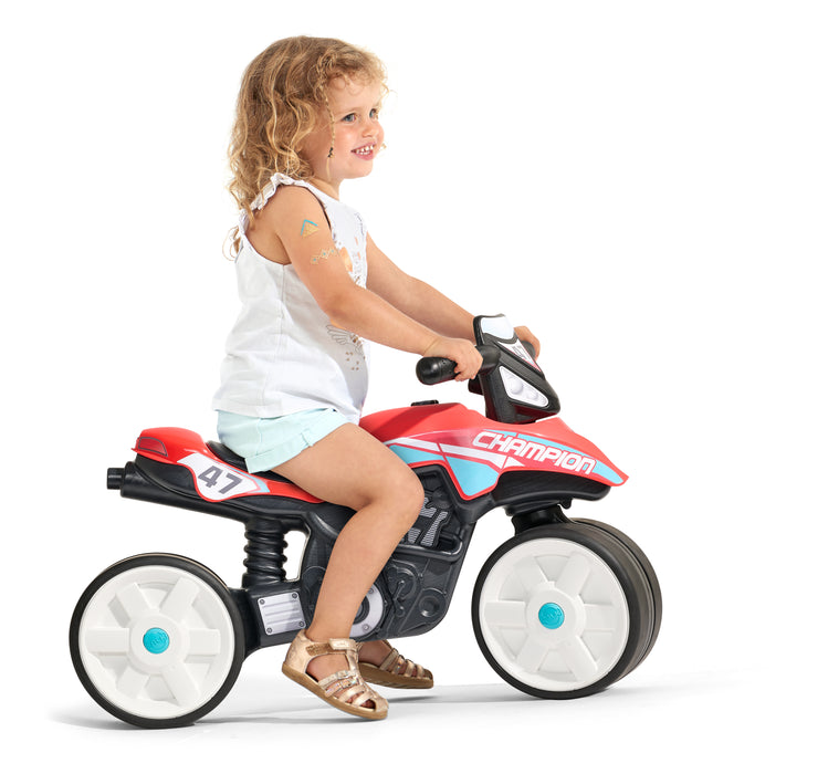 Falk Racing Team Motorrad mit Flüsterreifen - rot (2-5 Jahre)