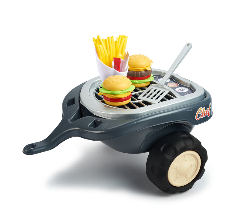Food-Truck mit klappbarem Sitz, Anhänger und Accessoires