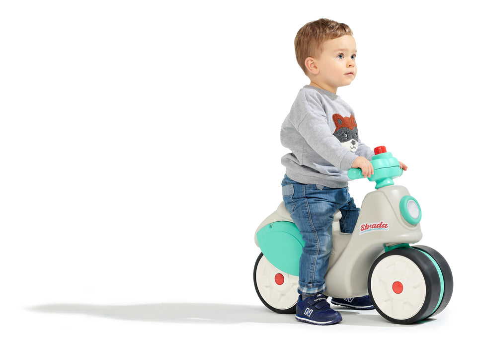 Roller mit Flüsterreifen - Türkis-Creme
