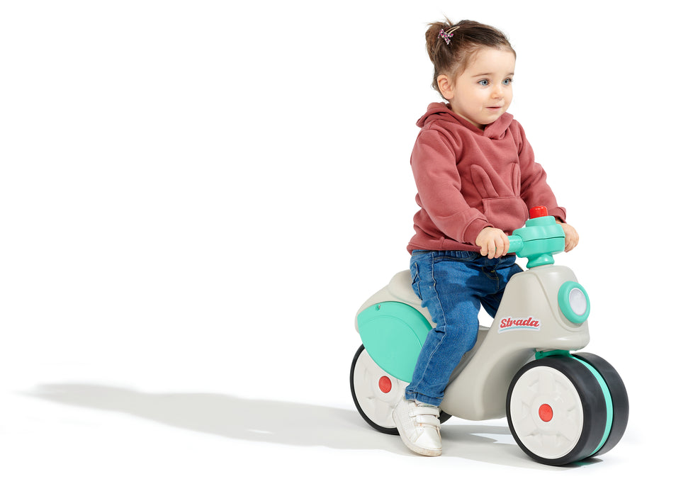 Roller mit Flüsterreifen - Türkis-Creme