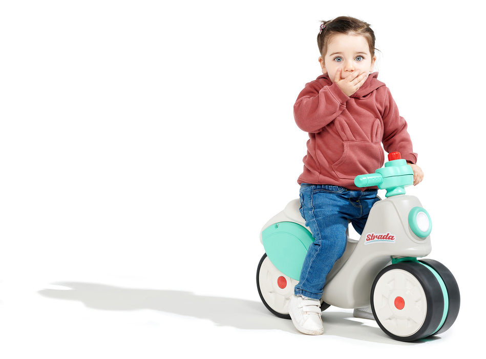 Roller mit Flüsterreifen - Türkis-Creme