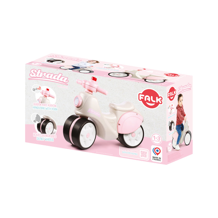 Roller mit Flüsterreifen - Pink-Creme