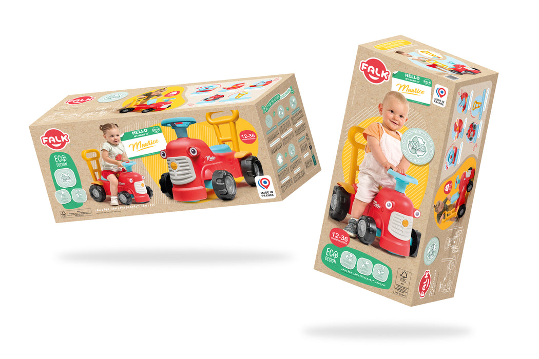 Baby Maurice mit ergonomischer Schiebevorrichtung - Rot