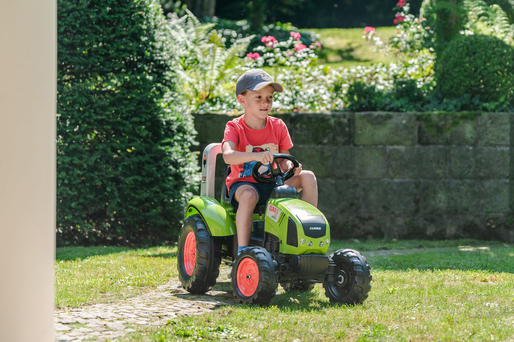Trettraktor Claas Arion 430 mit Anhänger und Überrollbügel