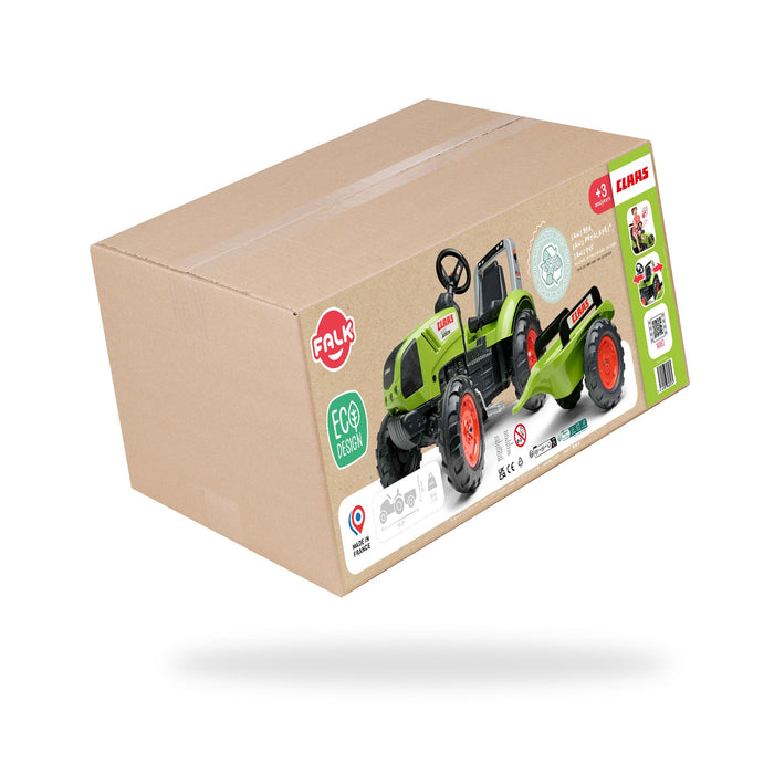 Trettraktor Claas Arion 430 mit Anhänger und Überrollbügel