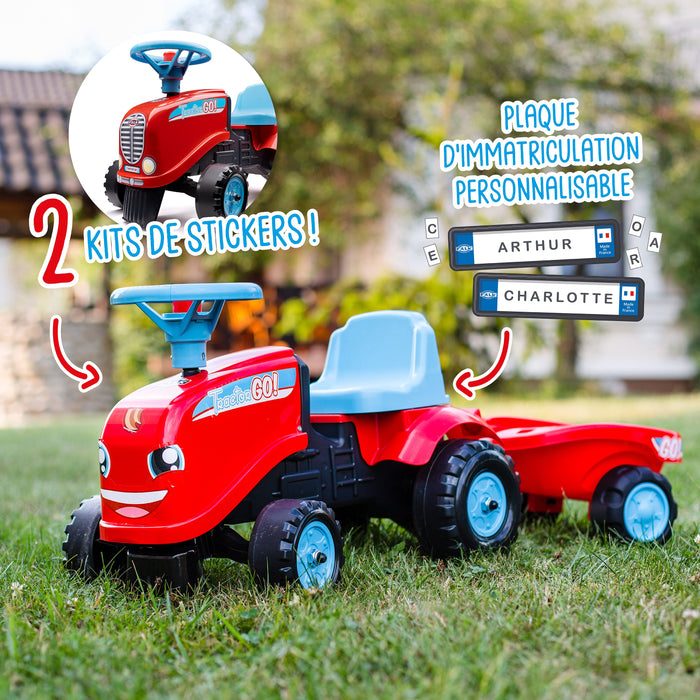 Lauftraktor GO! mit Anhänger
