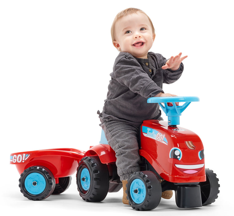 Lauftraktor GO! mit Anhänger