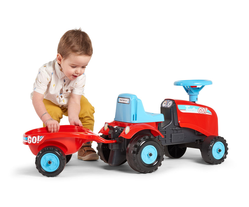 Lauftraktor GO! mit Anhänger