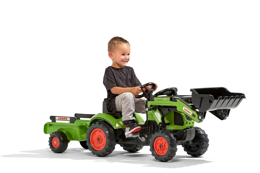 Falk Trettraktor Claas Arion 410 mit Anhänger und Lader