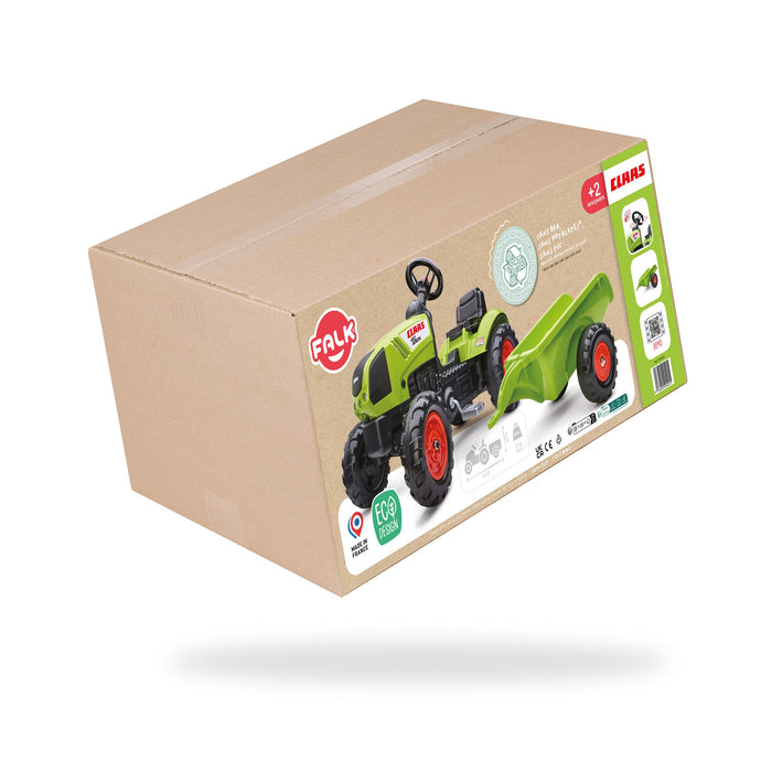 Falk Trettraktor Claas Arion 410 mit Anhänger