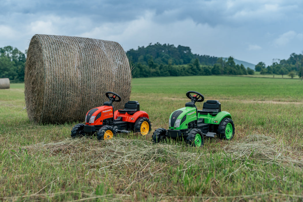 Falk Trettraktor Country Farmer grün mit Anhänger