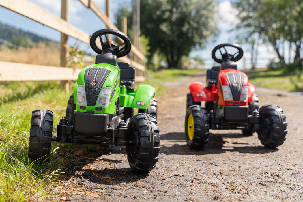 Falk Trettraktor Country Farmer grün mit Anhänger