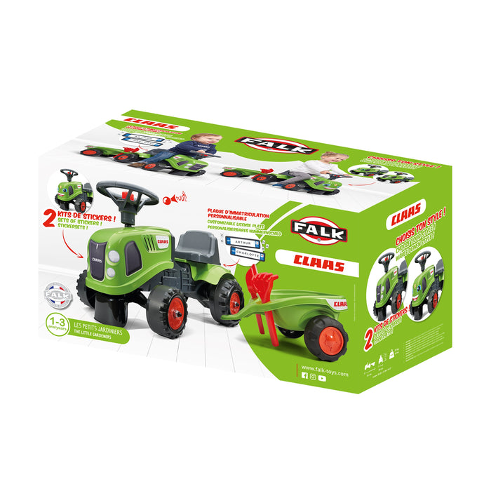 Lauftraktor Claas mit Anhänger Schaufel und Rechen