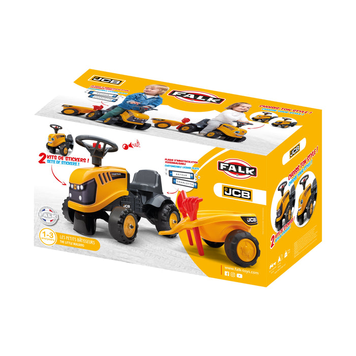 Lauftraktor JCB mit Anhänger Schaufel und Rechen