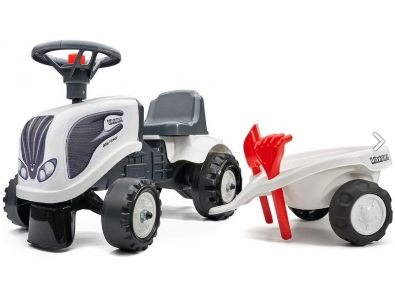 Falk Lauftraktor mit Anhänger mit Schaufel und Rechen