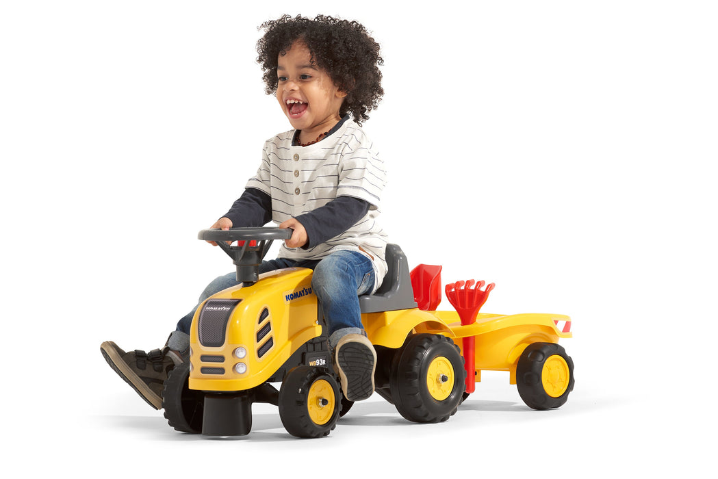 Falk Lauftraktor mit Anhänger Schaufel und Rechen