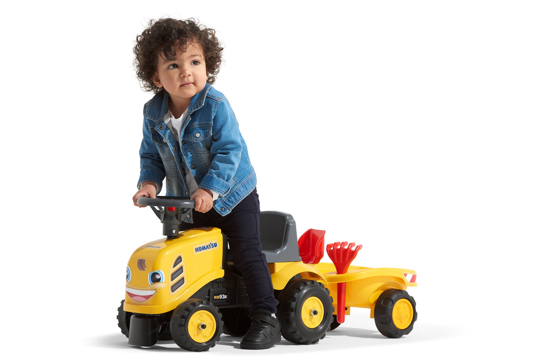 Falk Lauftraktor mit Anhänger Schaufel und Rechen