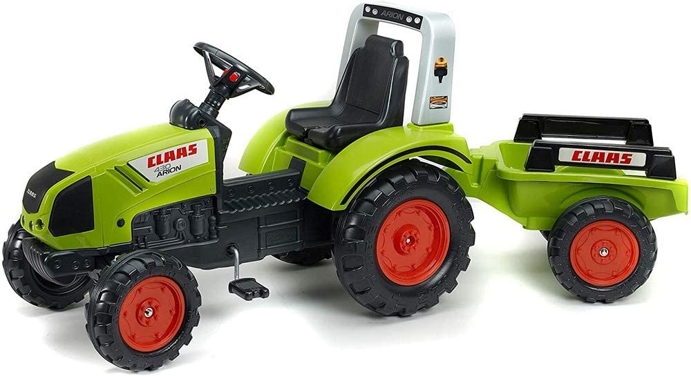 Trettraktor Claas Arion 430 mit Anhänger und Überrollbügel