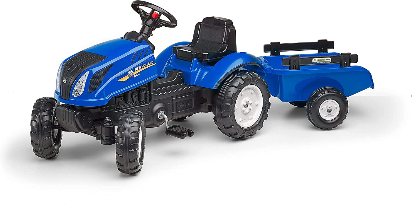 Trettraktor New Holland mit Anhänger