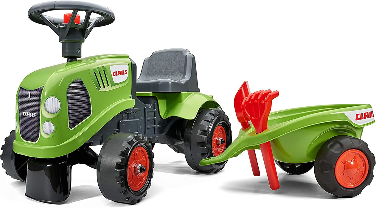 Lauftraktor Claas mit Anhänger Schaufel und Rechen