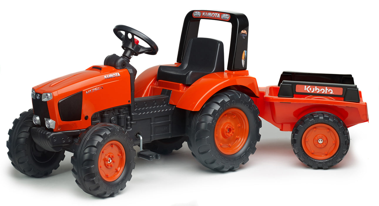 Trettraktor Kubota mit Anhänger